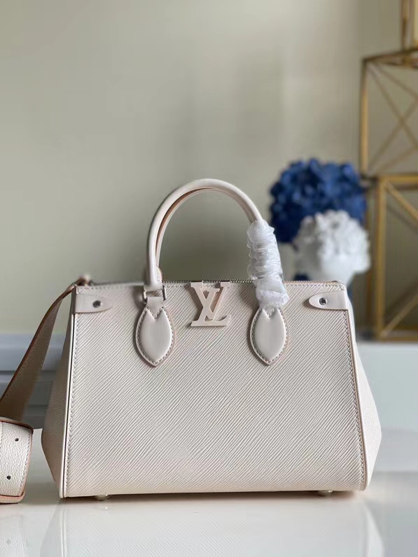 Louis Vuitton Replica M55978 LV Replica Pochette Grenelle handbag White Epi  Leather - AAAReplica